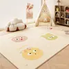 Alfombra de Terciopelo de Cristal para Zona de Lectura de Habitación Infantil Sala de Estar Dormitorio Resistente a Manchas Fácil Cuidado Alfombra de Dibujos Animados para Gateo de Bebé