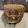 Cesta tejida de mano, Caja de almacenamiento de ratán tejida a mano silvestre, Caja para pasteles de luna de Hi-Tea, Caja de regalo, Cesta de almacenamiento, Fabricante de la fuente de almacenamiento