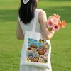 Bolsa de Lona com Ilustração de Cidade, Bolsa Tote de Lona Chinesa Excepcional, Bolsa de Compras Ecológica Personalizada de Grande Capacidade, Bolsa de Pano para Check-In de Atrações Turísticas