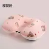 Almohada inflable en forma de U con flocado, presión automática de TPU, almohada de viaje de seda de leche, almohada inflable de viaje, sanbao de viaje, primera generación de pelo
