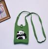 2024 Bolsa de Mão Mini de Tricô Guofeng Panda Bolsa de Celular Fashion Guofeng Bolsa de Ombro Bolsa Casual Versátil