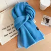 Bufanda de Punto de Dos Colores Doble Cara Estilo Coreano para Hombres y Mujeres, Atmósfera Invernal, Suave y Cálida, Calentador de Cuello para Parejas 100% Lana de Oveja