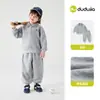 Dududu Home Conjunto Polo Bebê Estilo Outono Moletom e Calça Infantil Novidades de Outono para Meninos Roupas Infantis Estilosas para Meninas
