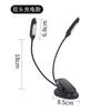 Luz de Clip para Trabajar, Luz Recargable para Piano, Luz de Clip para Música, Luz para Partituras Musicales, Luz LED de Doble Poste para Libro, Clip de Luz de Lectura para Piano