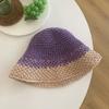 Sombrero de Paja de Pescador para Mujer Verano Transpirable Estilo Japonés Cabeza Grande Rostro Mostrando Sombrero Pequeño Sombrero Parasol Anti-ultravioleta