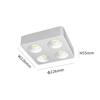 Spots quadrados ultrafinos de quatro cabeças de espectro total, montagem aparente, iluminação simples para sala de estar, luzes LED tipo balde com anti-reflexo profundo