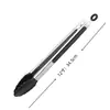 Pinça para Grelhar Bife Resistente a Altas Temperaturas Transfronteiriça Aço Inoxidável 430 Barra Espessada Anti-Queimaduras Pinça para Churrasco Ferramentas de Cozinha Pinças para Alimentos