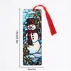 Sqtyu008 Marcador de Página Transparente de Natal Transfronteiriço Acrílico de 1mm Papelaria Estudantil Marcadores Artesanato