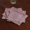 Posavasos de lino ligero de lujo estilo francés occidental para comida, color sólido, estilo nórdico, aislamiento térmico, no desechable, de tela gruesa, venta al por mayor