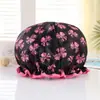 Gorro de Ducha para Adultos de Doble Capa Ecológico PEVA Estampado Lija Impermeable Alta Calidad Anti-humo de Aceite Amazon Transfronterizo