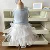 Xt259505 Traje para Niñas 2025 Verano Nuevo Estilo con Cordones y Lazo Estilo Occidental Top Falda de Malla Ropa para Niños