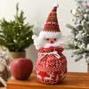 Navidad Creativa Bolsa de Manzana en Inglés Dibujos Animados Anciano Muñeco de Nieve Regalo para Niños Bolsa de Dulces Felpa Bolso de Mano Rojo