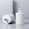 Frasco transparente de gel desinfetante para as mãos de 500ml Frasco de plástico PET personalizado com bomba para gel de banho e shampoo frasco de loção