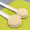 Cepillo de Baño Sencillo, Raspador de Espalda, Cepillo de Baño de Mango Largo con Cerdas Suaves, Cepillo de Limpieza de Mango Recto, Cepillo Corporal, Raspador de Baño