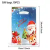 Bolsa de Regalo Navideña Caricatura de Papá Noel Bolsa de Tote de PE Bolsa para Empaquetar Dulces Navideños Bolsa de Plástico para Fiesta