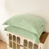 Funda de almohada de color liso Funda de almohada para dormitorio 48X74cm Uso doméstico Estilo Ins para Airbnb Pieza única 200g Terciopelo de leche Paquete de par