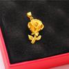 Colgante de flor de pluma de vaca de efectivo con personalidad creativa de Joker para mujer, joyería chapada en oro y arena de latón transfronterizo, al por mayor