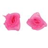 Venta caliente de capullos de rosa de gasa hechos a mano tridimensionales de 3 cm, material de flores para manualidades, accesorios para tocados de boda
