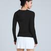 Roupas de Fitness Mulheres de manga comprida Correndo de secagem rápida Jaqueta com capuz Esportes respiráveis finos Top High Elastic Yoga Clothing para o verão