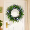 Guirnalda de plantas artificiales transfronteriza, corona de margaritas y hierba de eucalipto, decoración de puerta, flores artificiales de plástico, plantas acuáticas, colgante de decoración de boda