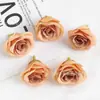 Cabezas de Flores de Rosa Vintage Estilo Bosque para Decoración de Boda, Materiales DIY de Flores Artificiales, Textura de Flor de Seda, Flores de Rosa Sol de 4 cm
