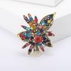 Cross-border vintage strass flor broche personalidade europeia e americana elegante pino corpete todos- combinando acessórios de vestuário atacado