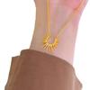 Collar de Sol Mismo Estilo que Celebridad de Internet Lujo Accesible de Alta Gama Cadena para Clavícula Tendencia para Hombres y Mujeres Cadena de una Pieza Europea y Americana Lote de Suministro