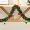 Novo 2 metros verde musgo borda branca serpentina verde Cruz de Natal decoração transfronteiriça guirlanda de feriado serpentina borda de floco de neve 2m
