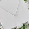 Collar de Plata de Ley S925 Estilo Coreano para Mujer Colgante Cuadrado Pequeño Geométrico de Zircón Natural Imitación Turmalina Azul Verde Paraíba para Mujeres
