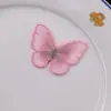 5,5cm Peça de Tecido Bordada Borboleta Tridimensional Acessório de Grampo de Cabelo Artesanal DIY Decoração de Acessório de Roupa Estilo Coreano