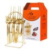 Conjunto de Talheres de Aço Inoxidável Estilo Ocidental Amazon Transfronteiriço Português Conjunto de 24 Peças Suporte para Talheres Conjunto de Cabides com Caixa de Presente