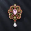 Broche de Pedrería Nueva Moda Europea y Americana Corsage Estilo Chanel para Mujer Paquete Individual Broche de Flor con Pasador Anti-deslizamiento