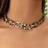 Nuevos Productos Transfronterizos Europeos y Americanos Exagerados Sexy Estampado de Leopardo Cuadrado Geométrico Pendientes Collar Joyería de Temperamento