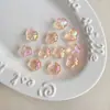 Contas Acrílicas Coloridas Mágicas UV Fosco para DIY com Furo Reto, Pingente para Corrente de Celular, Peças de Acessório para Bolsa