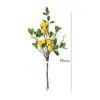 Ramas de Limón Simuladas Fruta de Limón Ramas Largas y Hojas Decoración de Piso para Hogar Sala de Estar Entrada Accesorios de Decoración Limón Simulado