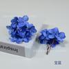 16 hortensias artificiales pintadas al óleo con tenedor, flores de color otoñal, cajas de flores, decoración de regalos con manualidades florales y materiales para hacer flores.
