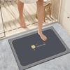 Tapete de Chão Absorvente para Banheiro Terra Diatomácea Tapete Macio Tapete de Pé para Banheiro Tapete Antiderrapante para Porta de Vaso Sanitário Tapete de Terra Diatomácea