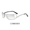 GLAZZYY2K Gafas de Sol Metálicas Nuevas y Modernas Europeas y Americanas para Chicas Hot Gafas de Sol Hot para Internet Moda Retro Sin Montura Gafas Modernas