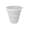 Taza de acero inoxidable para exteriores, portátil, para montañismo, senderismo, con hebilla colgante, taza plegable para hacer gárgaras, regalo ecológico, taza de agua plegable de silicona