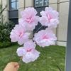 Grupo de flores de cristal de simulación rosa decoración de auditorio de bodas camino de flores en el techo flor guía venta al por mayor