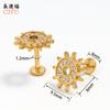 Aretes de Acero Inoxidable Anillo con Diamantes de Alta Gama Versátil Joyería para Perforación de Uña de Hueso de Oreja Chapado en Oro Circonita Europea y Americana Uñas para Labio