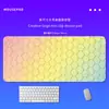 Mouse Pad Geométrico Colmeia para Jogos Base Preta Cor Contrastante Pad de Mesa Hexagonal Borracha Antiderrapante Borda Travada de Precisão Mouse Pad