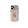 Oso Floral Conejo Aplicable Funda para Teléfono iPhone 18 Soporte Apple 17 16/15 Pro Colgante con Cordón a Prueba de Caídas
