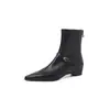 Botines Elásticos para Mujer con Aumento Oculto de Altura Botas Skinny Estilo Nuevo Punta Fina Cierre Trasero Tacón Medio 4cm Piel Súper Flexible Botines Elásticos para Tobillo