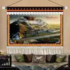 Pintura Decorativa Estilo Étnico de Xizang Pintura para Pendurar em Bar Retrô Pintura de Parede para Sala de Estar Sala de Jantar Mural de Paisagem de Xizang para Hotel Apartamento