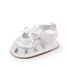 Sandalias para Bebé Estilo Nuevo Color Sólido Flor Hueca Zapatos para Bebé 0-1 Año Suela de Goma Antideslizante Zapatos de Interior para Primeros Pasos