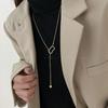 Collar de Otoño e Invierno para Mujer Estilo Hip-Hop Cadena para Sudadera Diseño Nicho Cadena para Clavícula 2023 Nueva Tendencia