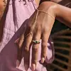 Pulsera de Mano Popular Transfronteriza Europea y Americana Pulsera de Dedo Conectada Simple Nicho Sensación de Alta Gama Pulsera Diseño Sensación Cadena de Dorso de Mano