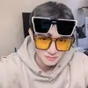 Gafas de Sol Vintage Protección Solar Moda Versátil para Hombres y Mujeres Montura Grande Adelgazante A prueba de Viento Alta Definición Gafas de Sol de una Pieza Tendencia Sesión de Fotos