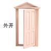 [Promoção de Fábrica] Casa de Bonecas Mini Móveis Modelo Enfeites Decoração de Natal Porta Pontuda Miniatura de Madeira